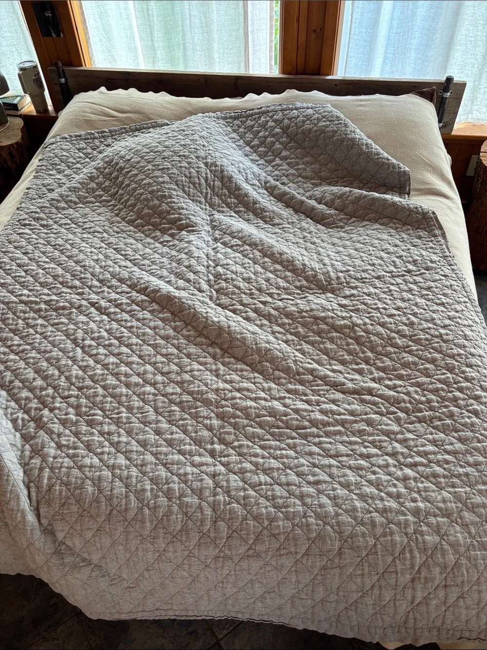 Pottery Barn Linen Quilt and Sham